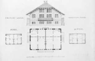 Free download Switz[erland] Cottage (elevation and three plans), and Factory Lodge (elevation and three plans) for Montgomery Place, Annandale-on-Hudson, New York free photo or picture to be edited with GIMP online image editor